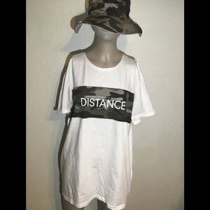 LCW casual white/ camouflage tee shirt/hat size XXL